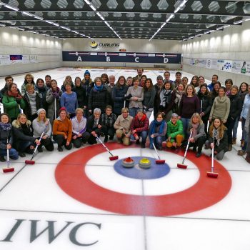 BEDA BECK bäckerei Team, das an der Curling-Veranstaltung teilnimmt