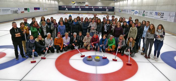 BEDA BECK bäckerei Team, das an der Curling-Veranstaltung teilnimmt